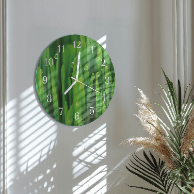 Glas wanduhr Gras