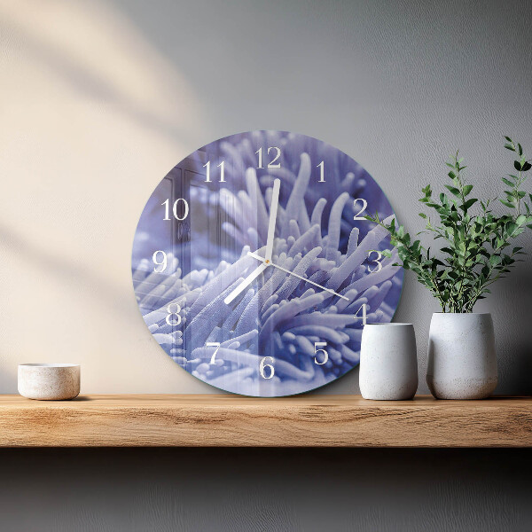 Glas wanduhr Anemone