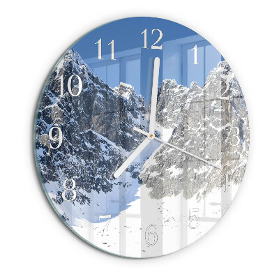 Glas wanduhr Berge Winter