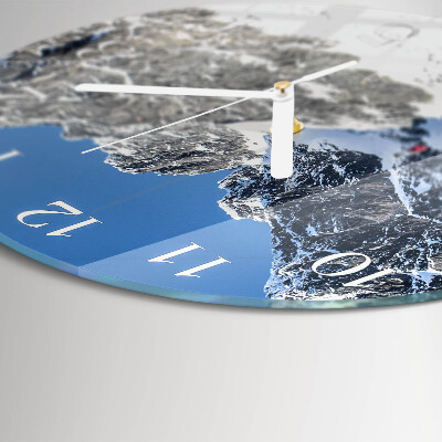 Glas wanduhr Berge Winter