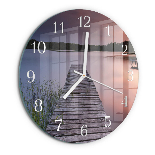 Glas wanduhr Brücke