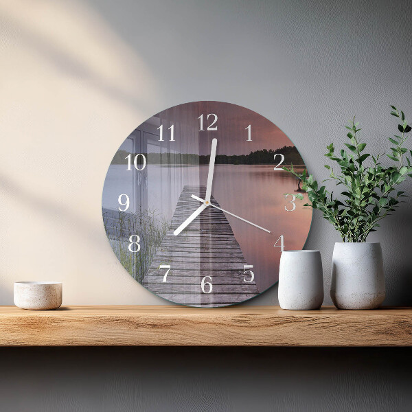Glas wanduhr Brücke
