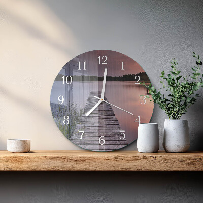Glas wanduhr Brücke