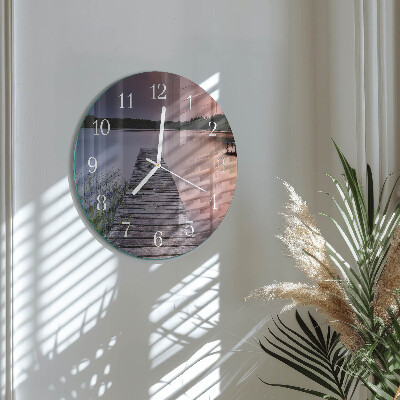 Glas wanduhr Brücke