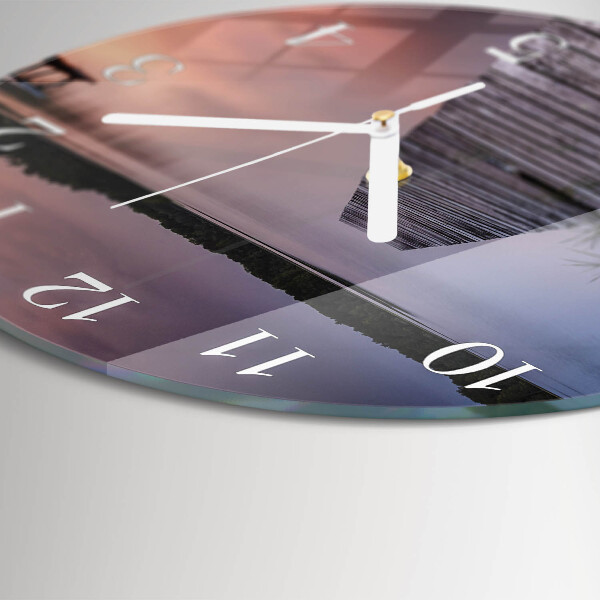 Glas wanduhr Brücke