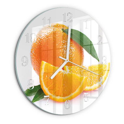 Glas wanduhr Orangen