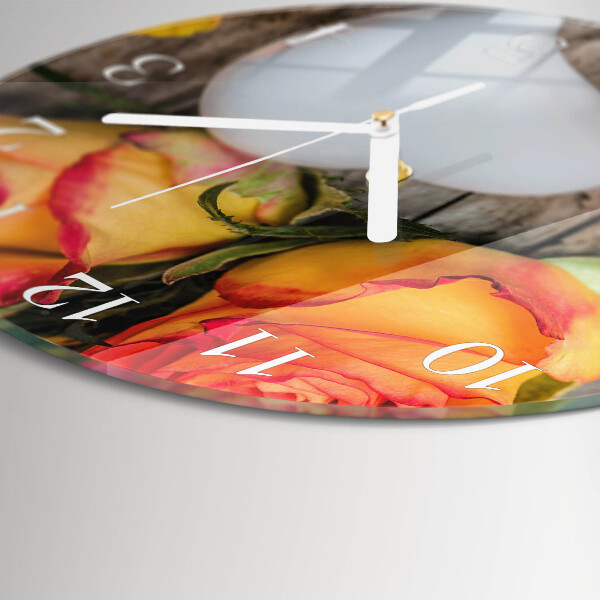Glas wanduhr Herz