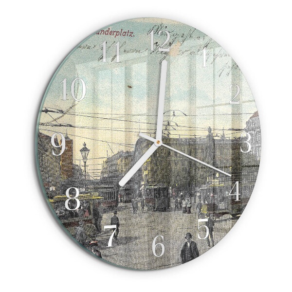 Glas wanduhr Postkarte