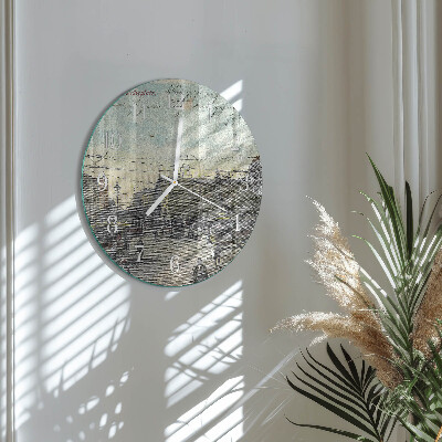 Glas wanduhr Postkarte