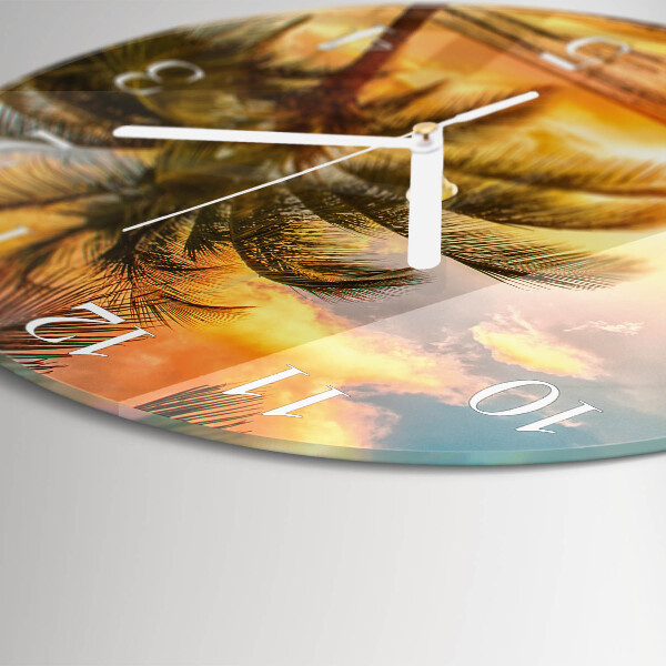 Glas wanduhr Sonnenuntergang