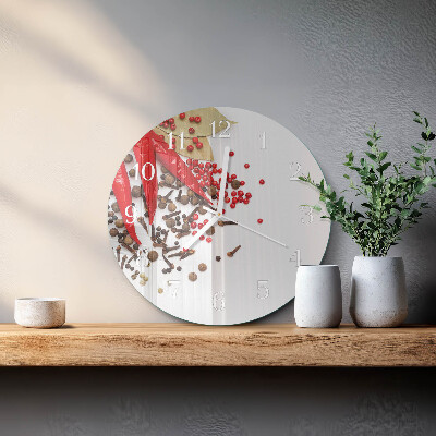 Glas wanduhr Rote Paprika