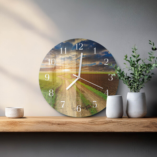 Glas wanduhr Feld