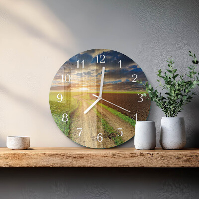 Glas wanduhr Feld