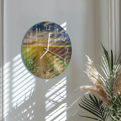 Glas wanduhr Feld
