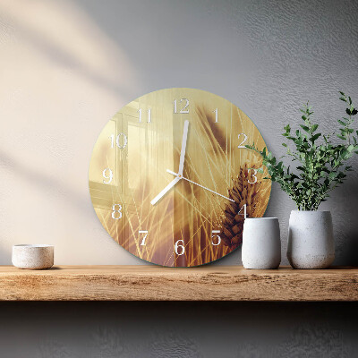 Glas wanduhr Getreide