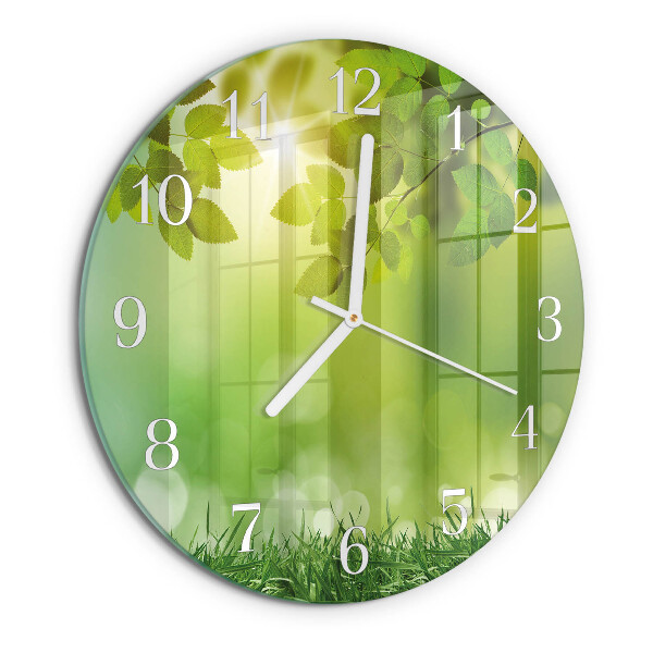 Glas wanduhr Frühling