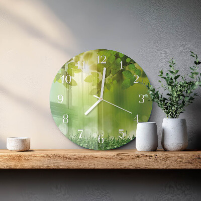 Glas wanduhr Frühling