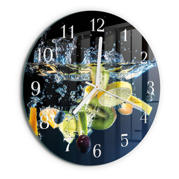 Glas wanduhr Obst