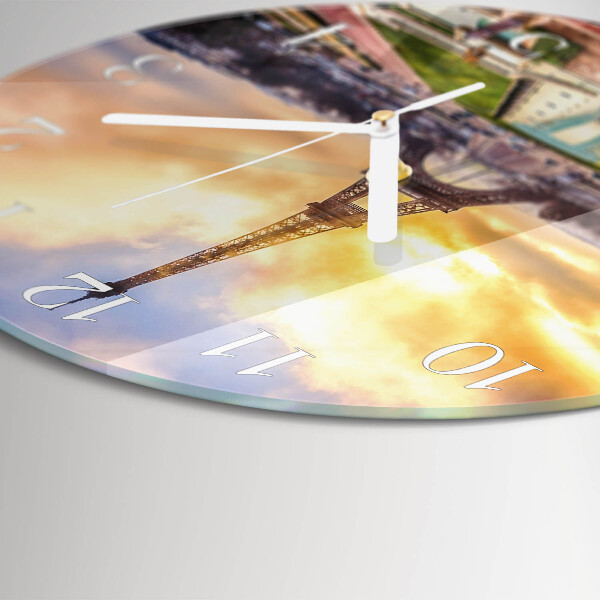 Glas wanduhr Eiffelturm
