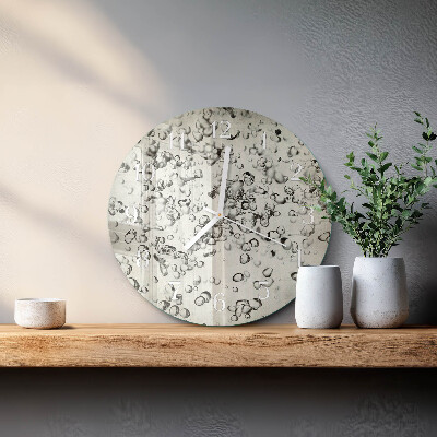 Glas wanduhr Tropfen