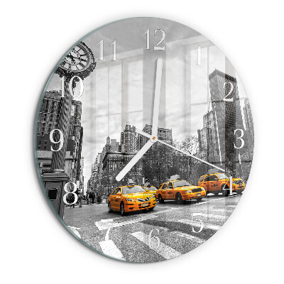Glas wanduhr Taxi