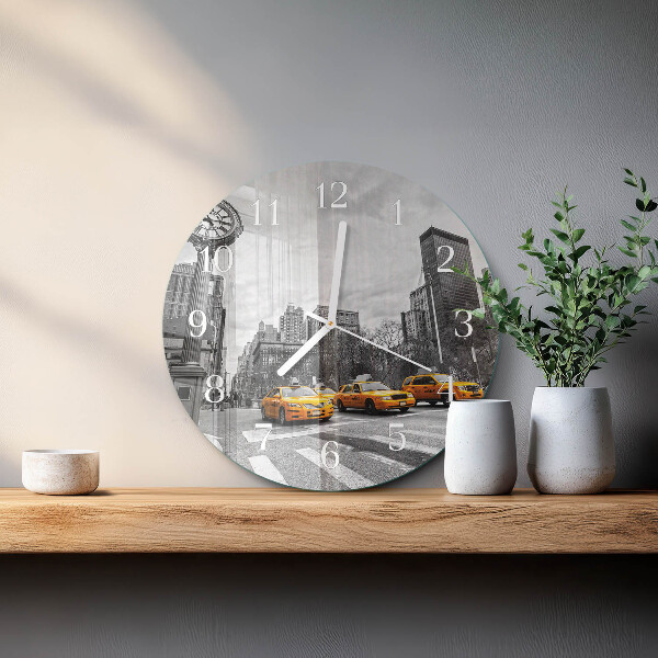 Glas wanduhr Taxi