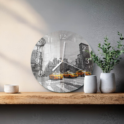 Glas wanduhr Taxi