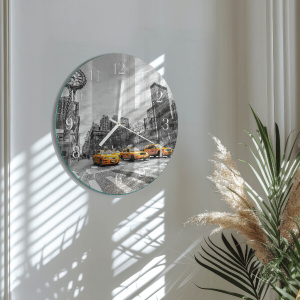 Glas wanduhr Taxi