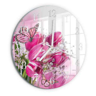 Glas wanduhr Schmetterling