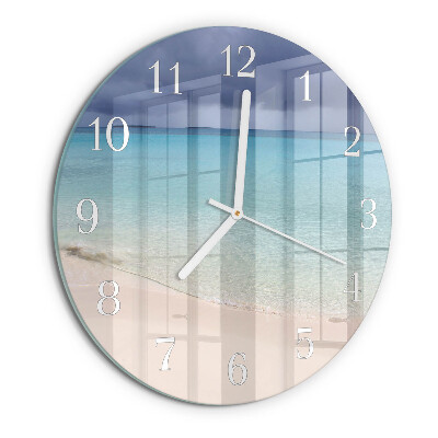 Glas wanduhr Strand