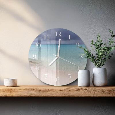 Glas wanduhr Strand