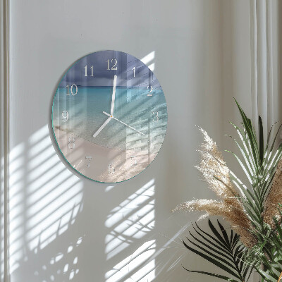 Glas wanduhr Strand