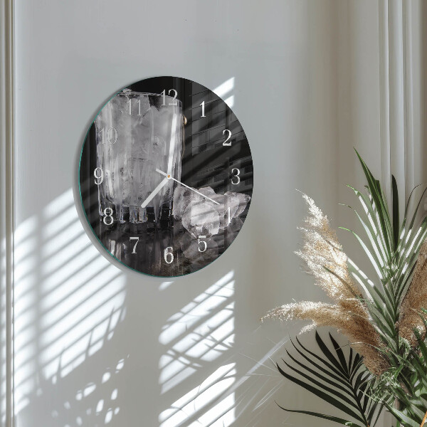 Glas wanduhr Eis