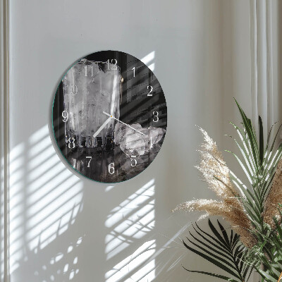 Glas wanduhr Eis