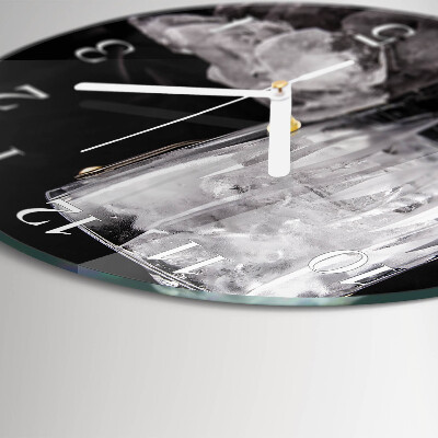 Glas wanduhr Eis