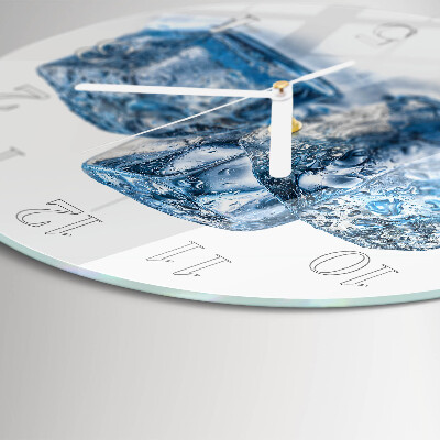 Glas wanduhr Eis