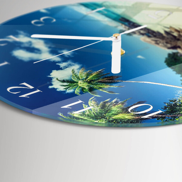 Glas wanduhr Palm Beach