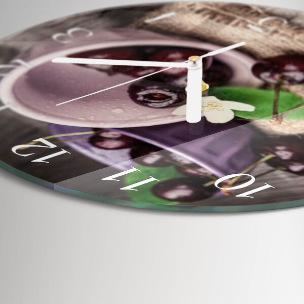 Glas wanduhr Burgunderkirschen