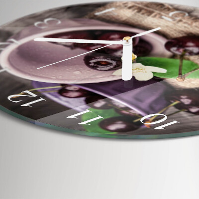 Glas wanduhr Burgunderkirschen