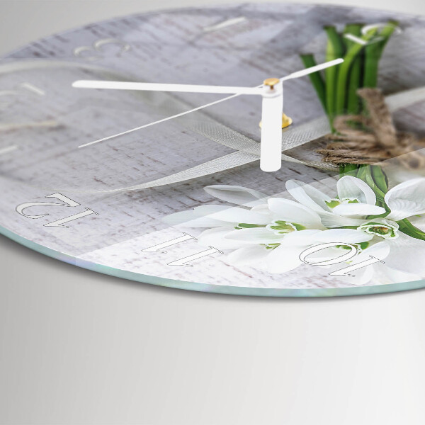 Glas wanduhr Blumenstrauß
