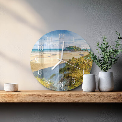 Glas wanduhr Strand