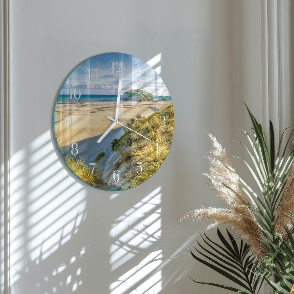 Glas wanduhr Strand