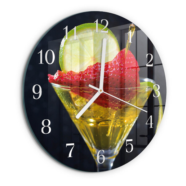 Glas wanduhr Cocktail