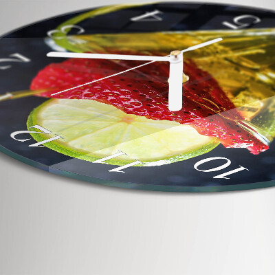 Glas wanduhr Cocktail