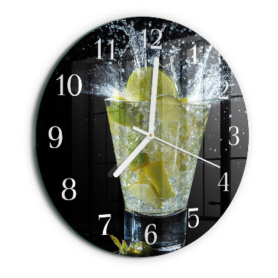Glas wanduhr Cocktail