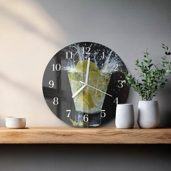 Glas wanduhr Cocktail