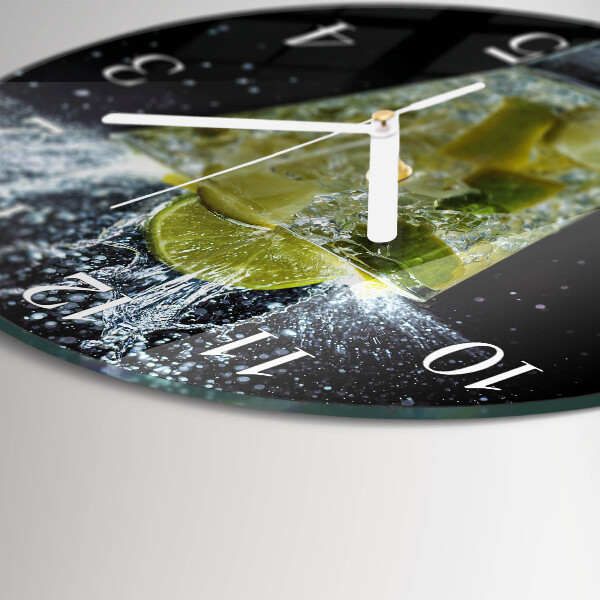 Glas wanduhr Cocktail