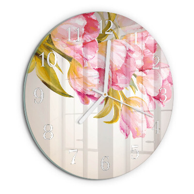 Glas wanduhr Aquarelle