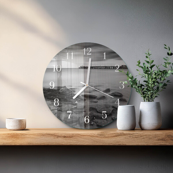 Glas wanduhr Flussufer