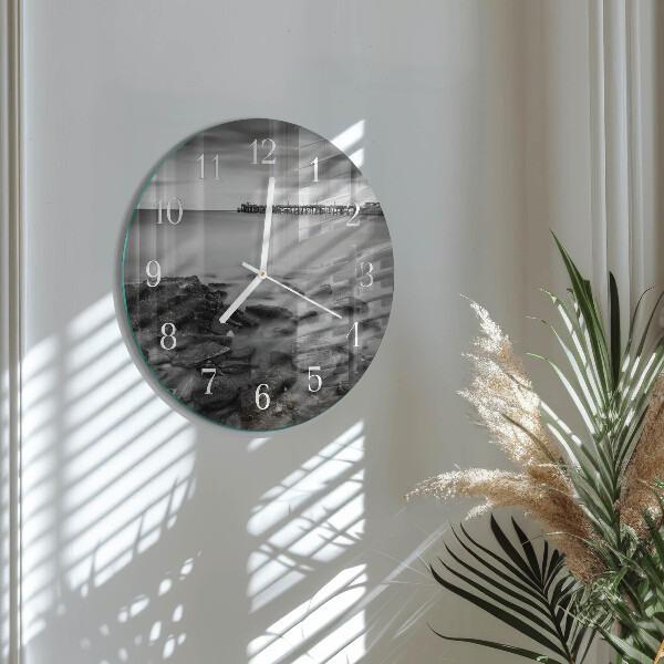 Glas wanduhr Flussufer